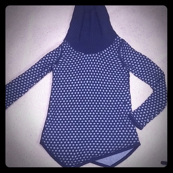 EXPRESS: S/P WOMENS TURTLENECK SWEATER blk/gry - Picture 1 of 3